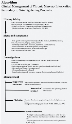 Clinical management of chronic mercury intoxication secondary to skin lightening products: A proposed algorithm