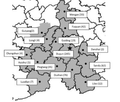 Epidemiological survey on prevalence and subtypes distribution of Blastocystis sp. in Southern Guizhou, China
