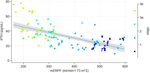 Tubular functional capacity and maladaptive parathyroid hormone response in early-stage chronic kidney disease
